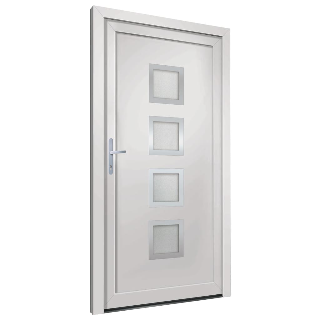 vidaXL 3187837 Front Door White 88x200cm Pvc-4