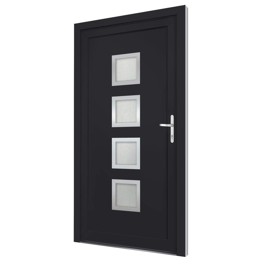 vidaXL 3187858 Front Door Anthracite 98x208cm Pvc-4