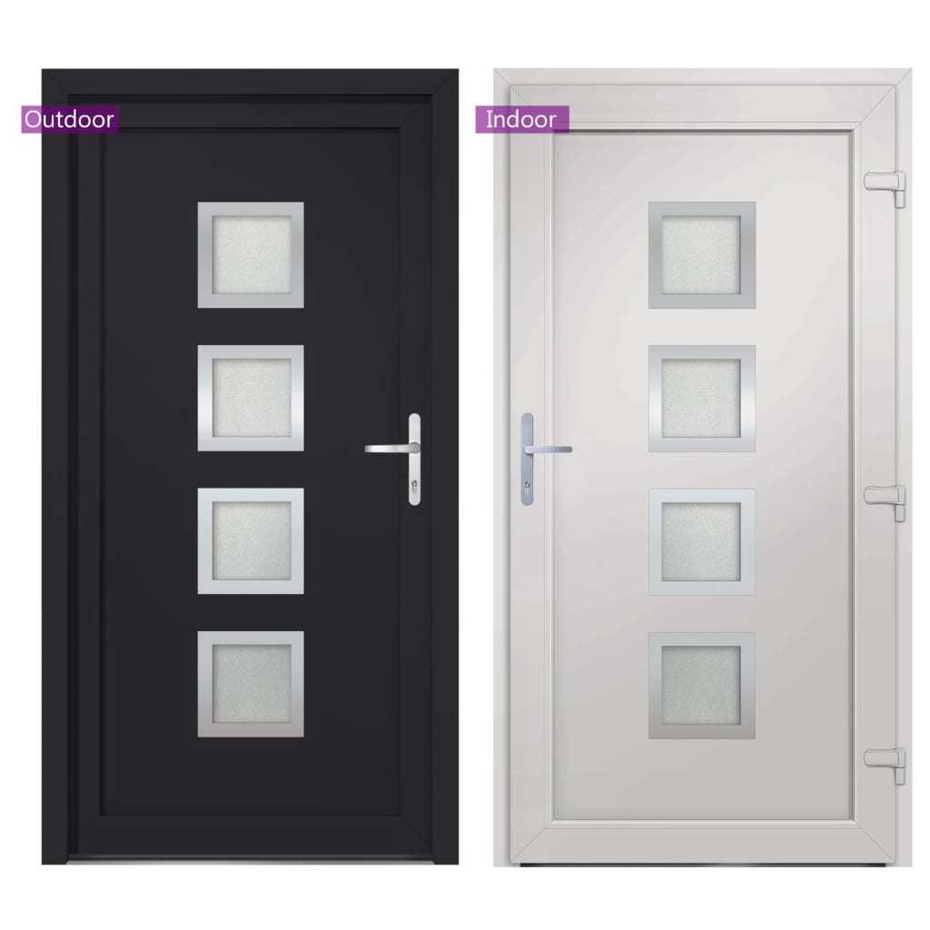 vidaXL 3187858 Front Door Anthracite 98x208cm Pvc-6