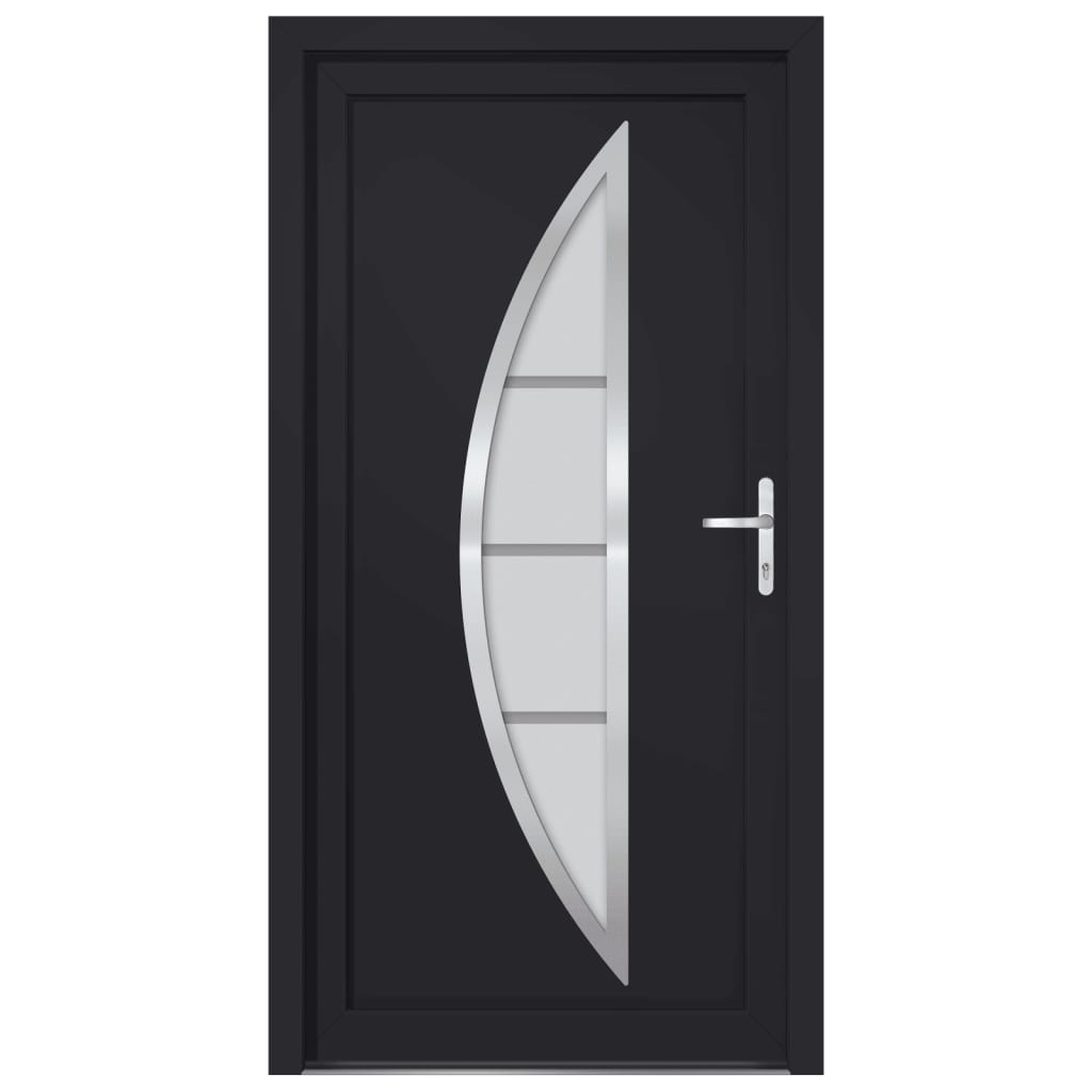 vidaXL 3187880 Front Door Anthracite 98x190cm Pvc-3