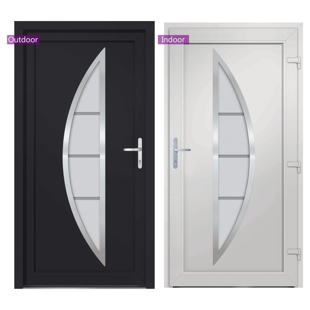 vidaXL 3187880 Front Door Anthracite 98x190cm Pvc-6