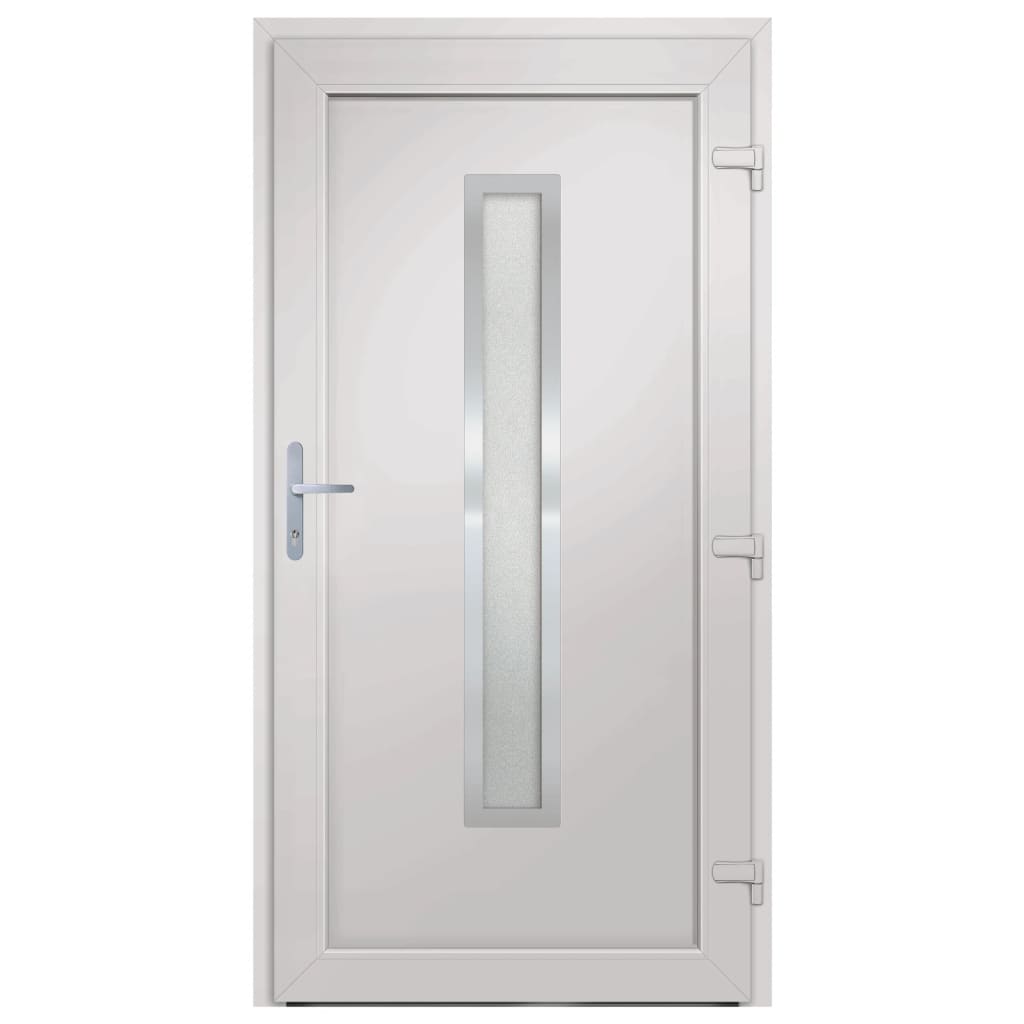 vidaXL 3187895 Front Door White 108x200cm Pvc-4