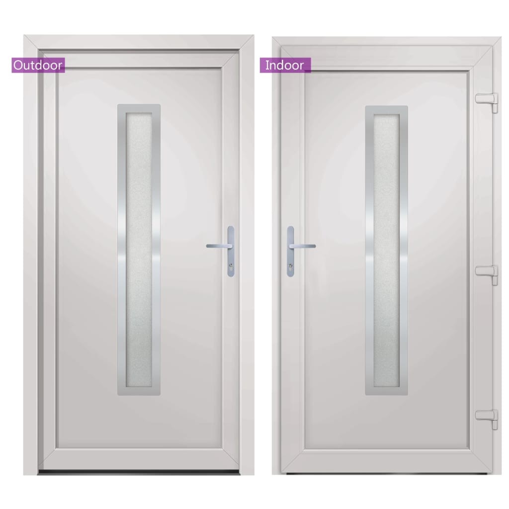 vidaXL 3187895 Front Door White 108x200cm Pvc-5