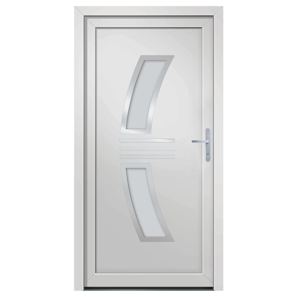 vidaXL 3187926 Front Door White 88x200cm Pvc-3