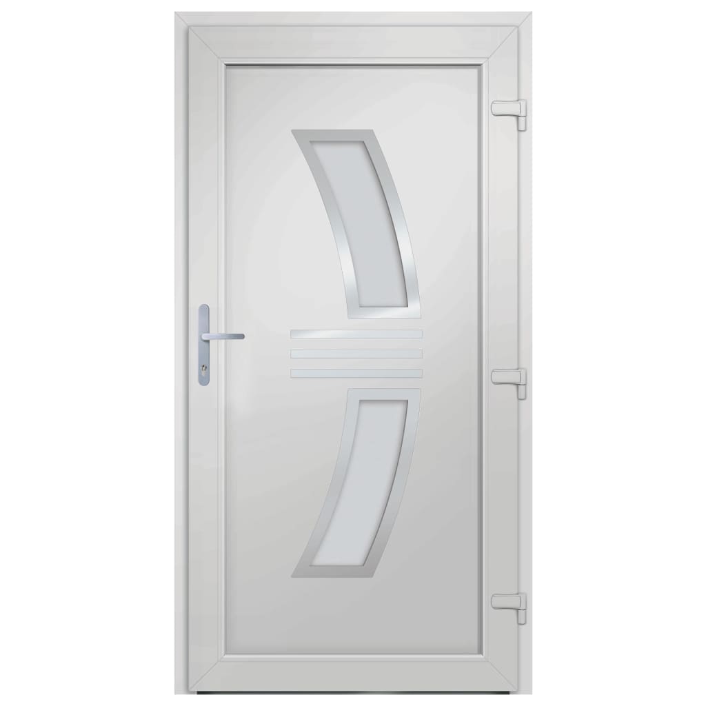 vidaXL 3187926 Front Door White 88x200cm Pvc-5
