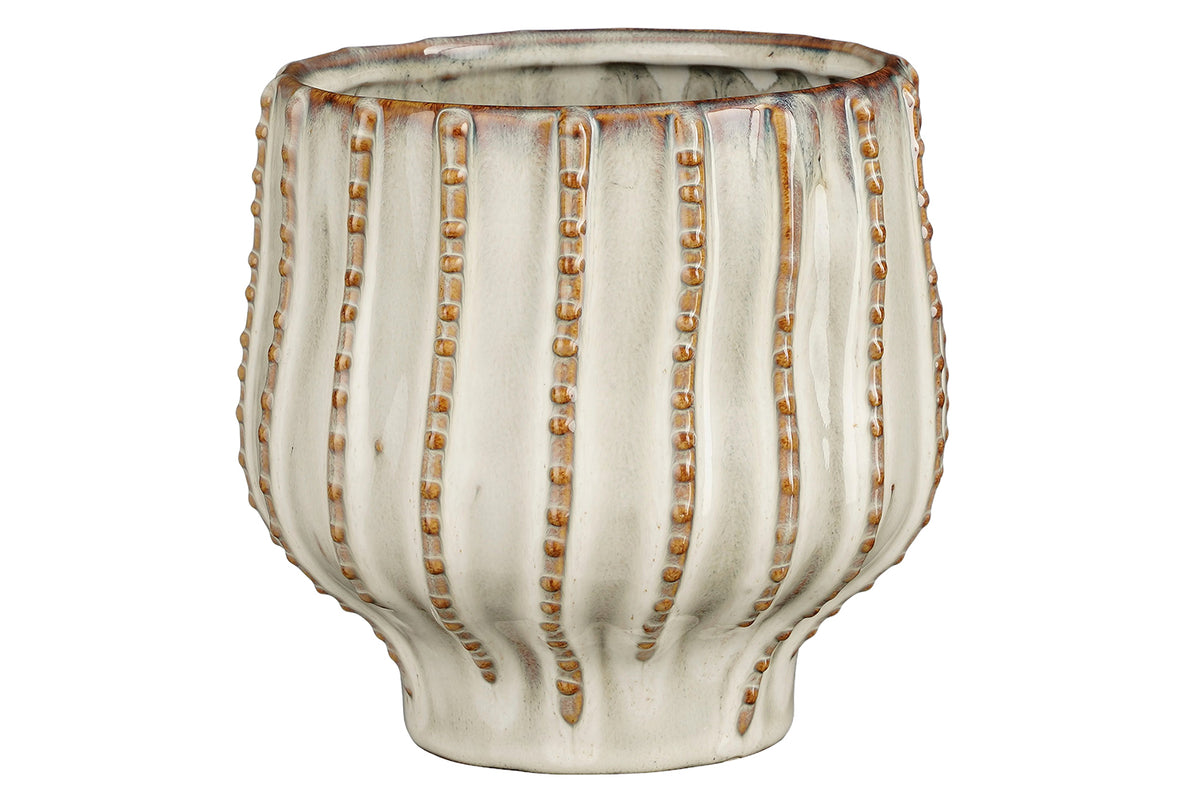 Cathy Round Pot | Off White | 14.5 cm