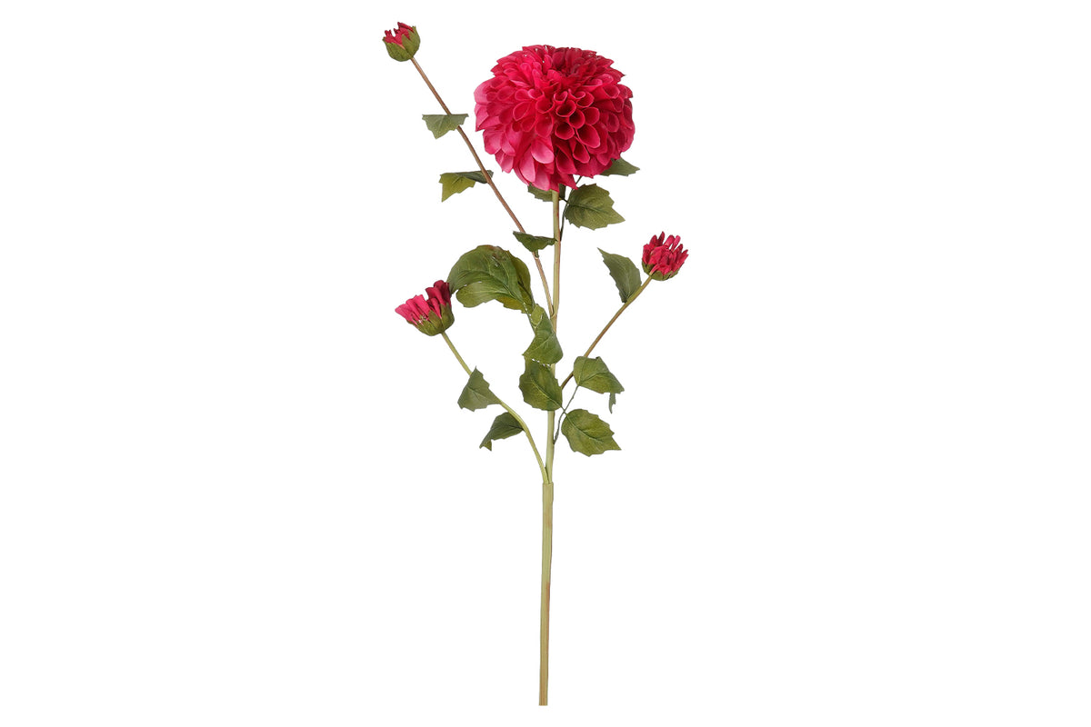 Artificial Dahlia Real Touch Stem | Bordeaux | 78 cm