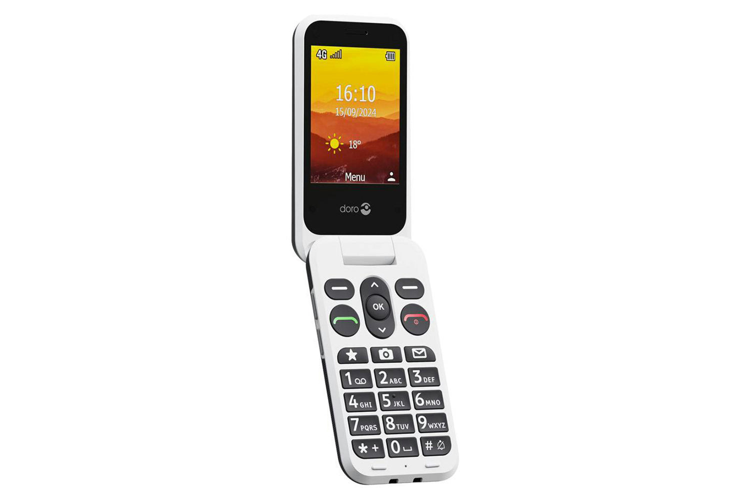 Doro Leva L30 Flip Phone | Graphite/White-4