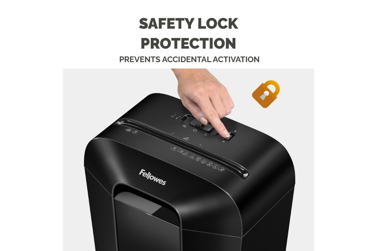 Fellowes 13L Mini Cut Paper Shredder | Black-7