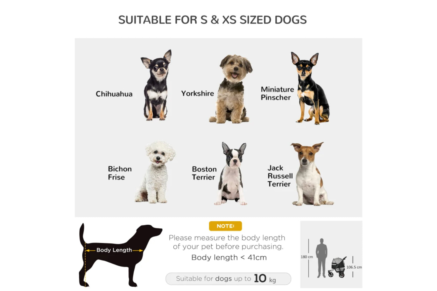 PawHut Folding Pet Stroller | Grey/Black-4