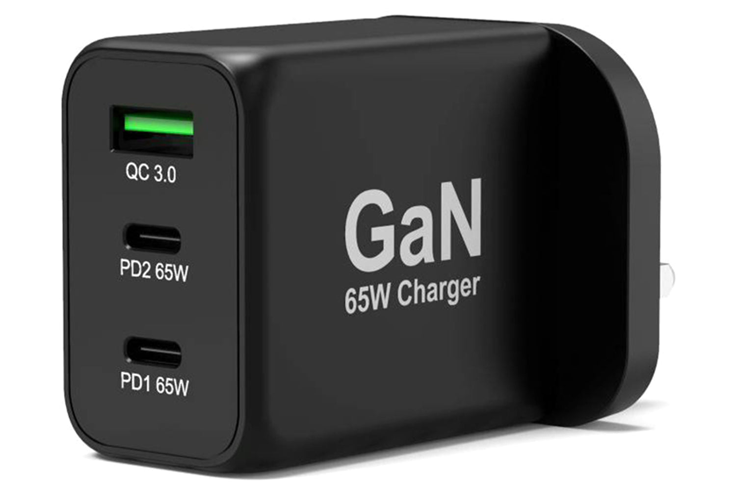 Port Designs 65W 3 Port GaN Wall Charger & UK USB-C Cable | 2m-3