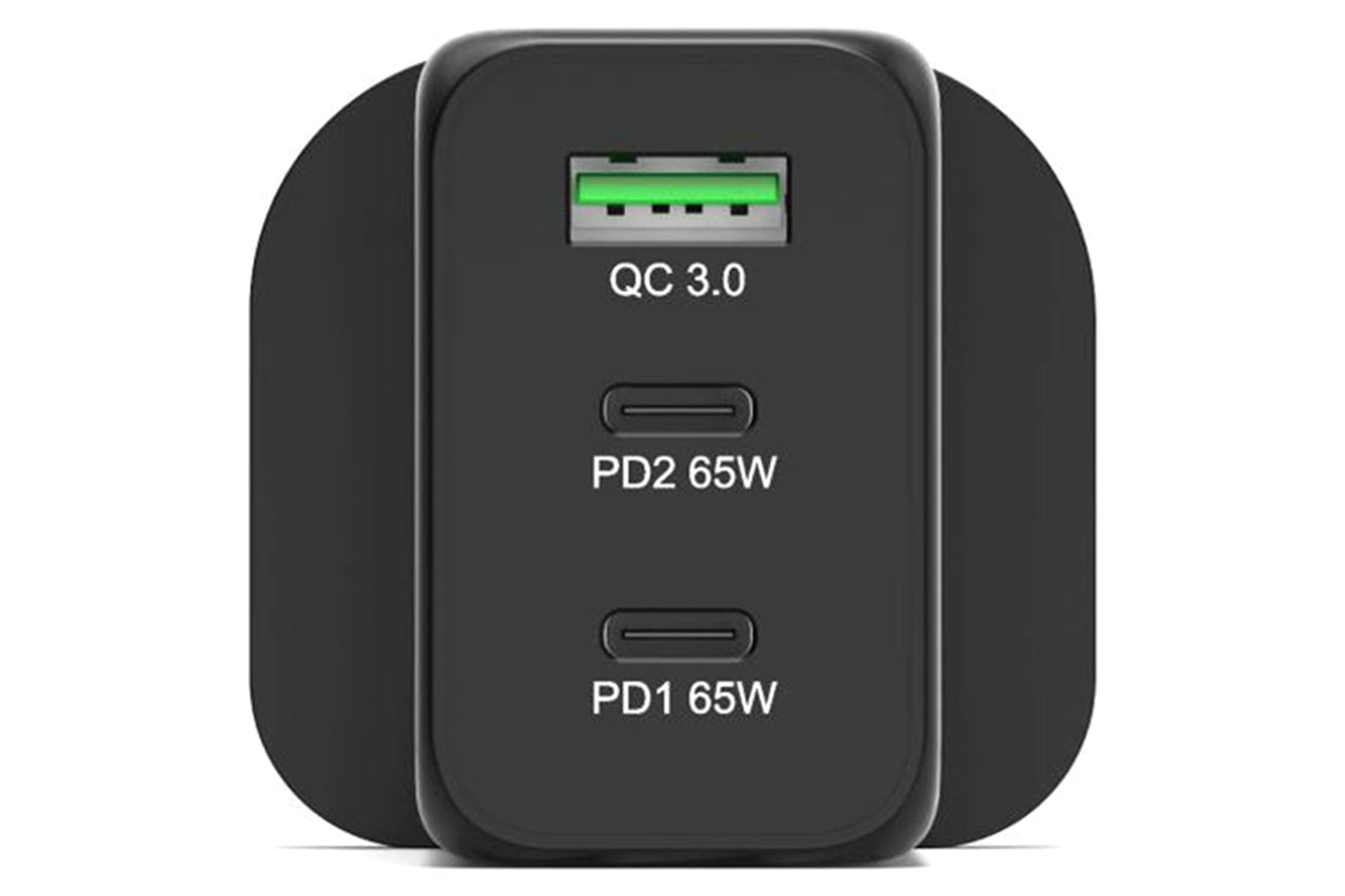 Port Designs 65W 3 Port GaN Wall Charger & UK USB-C Cable | 2m-5