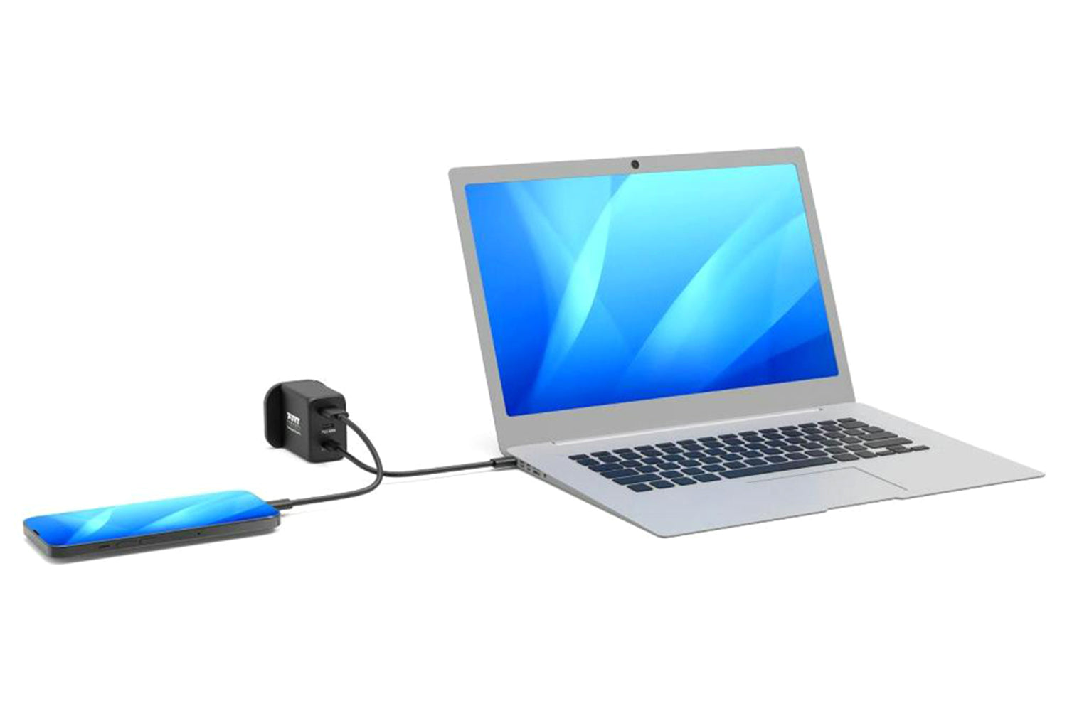 Port Designs 65W 3 Port GaN Wall Charger & UK USB-C Cable | 2m-7