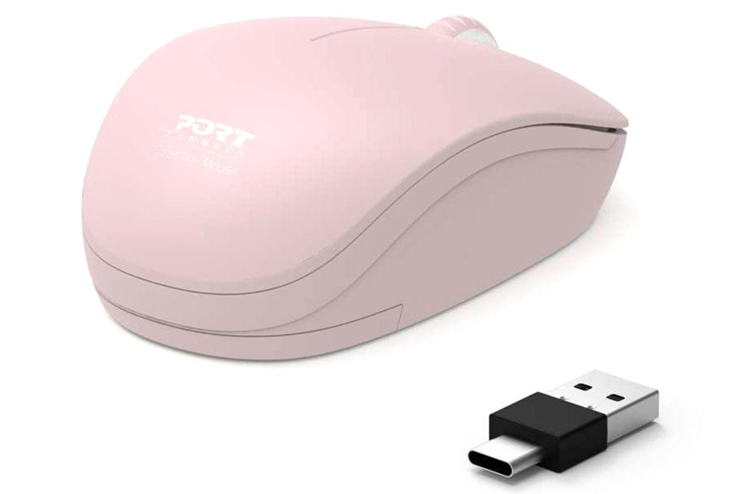 Port Designs Wireless Mouse USB-A&C | Blush-8