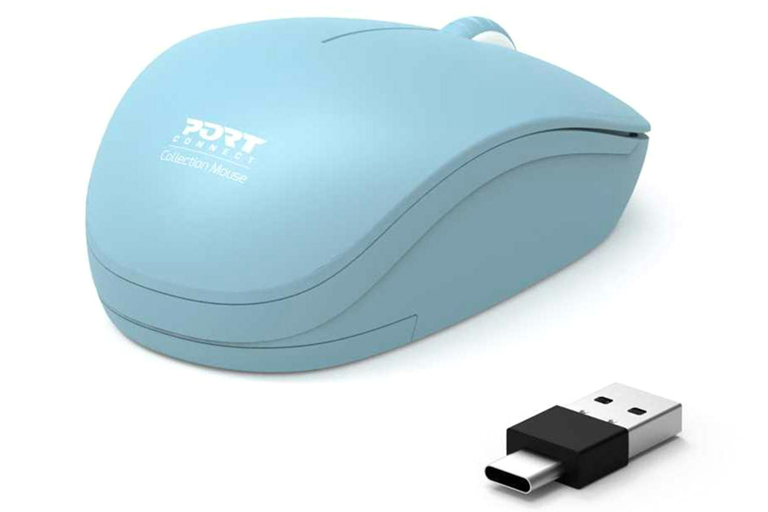 Port Designs Wireless Mouse USB-A&C | Azure-4