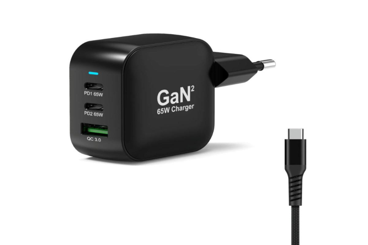 Port Designs 65W GaN PRO USB-C Wall Charger with 2m USB-C Cable