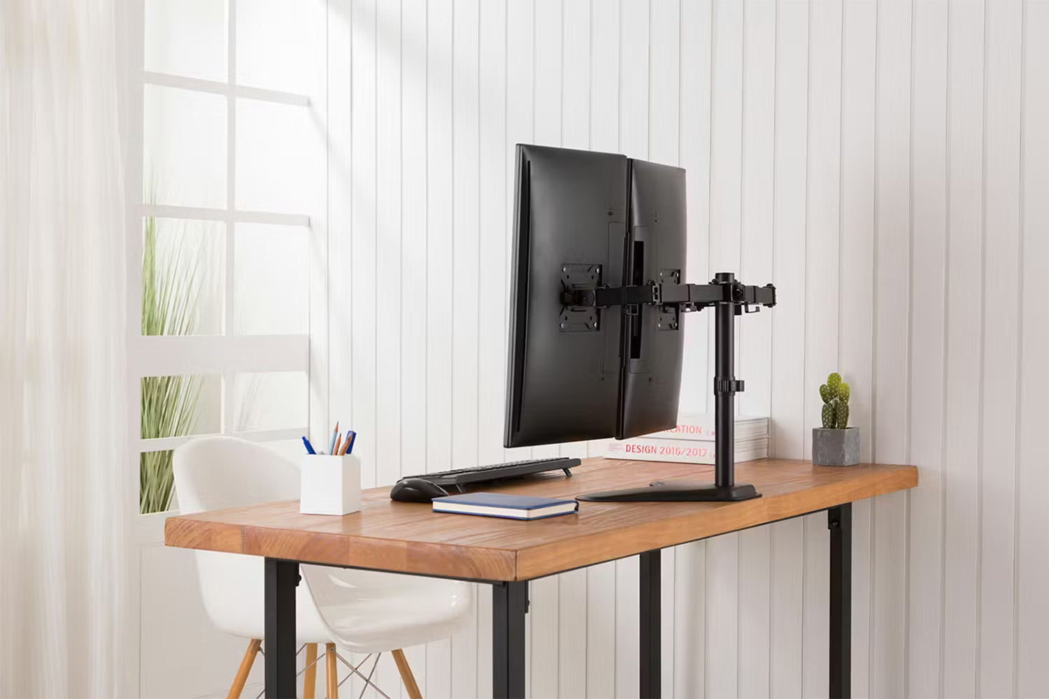 Digitus Universal Dual Monitor Stand | Black-8