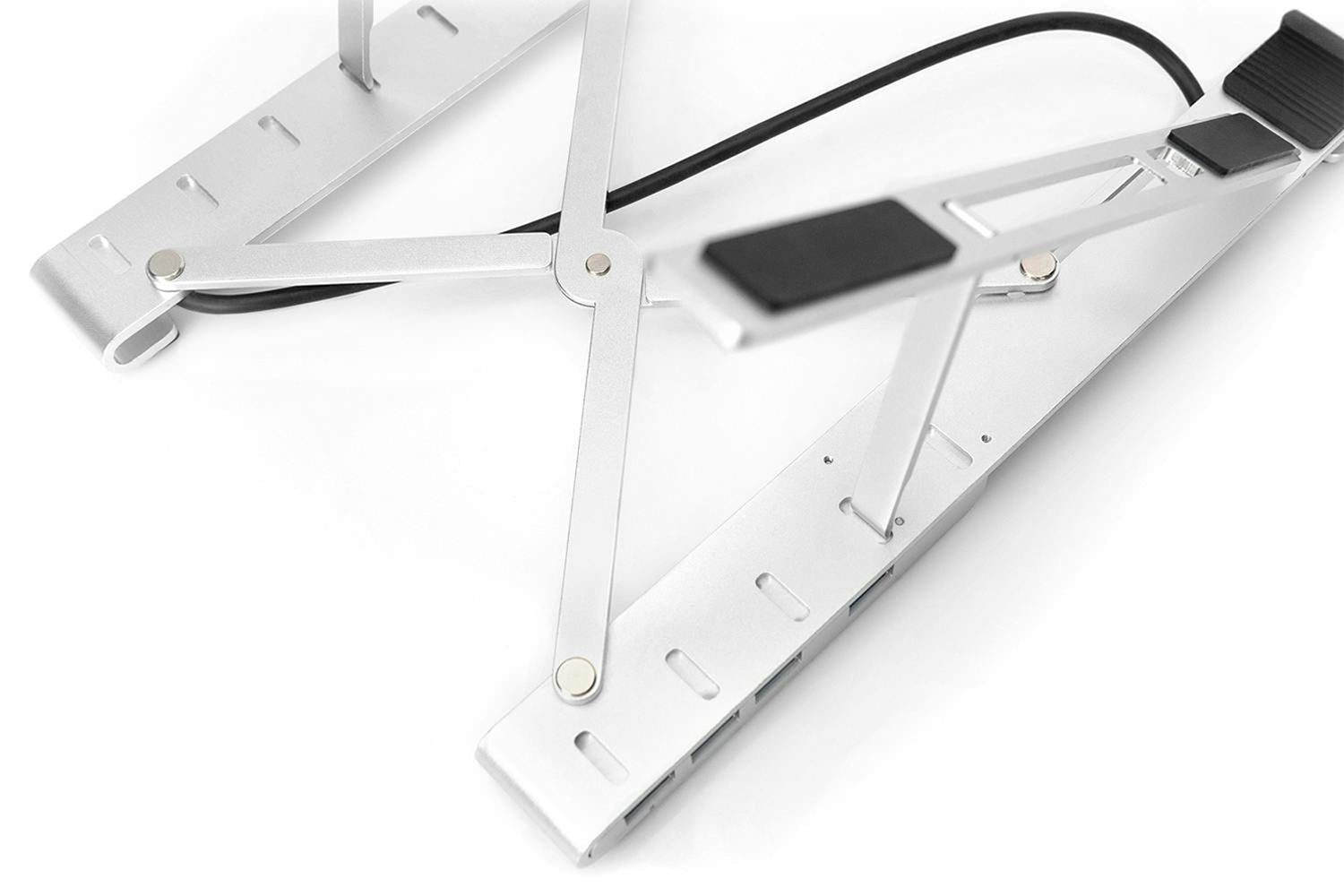 Digitus Variable Notebook Stand with Integrated USB-C Hub with 5 Port | Silver-8
