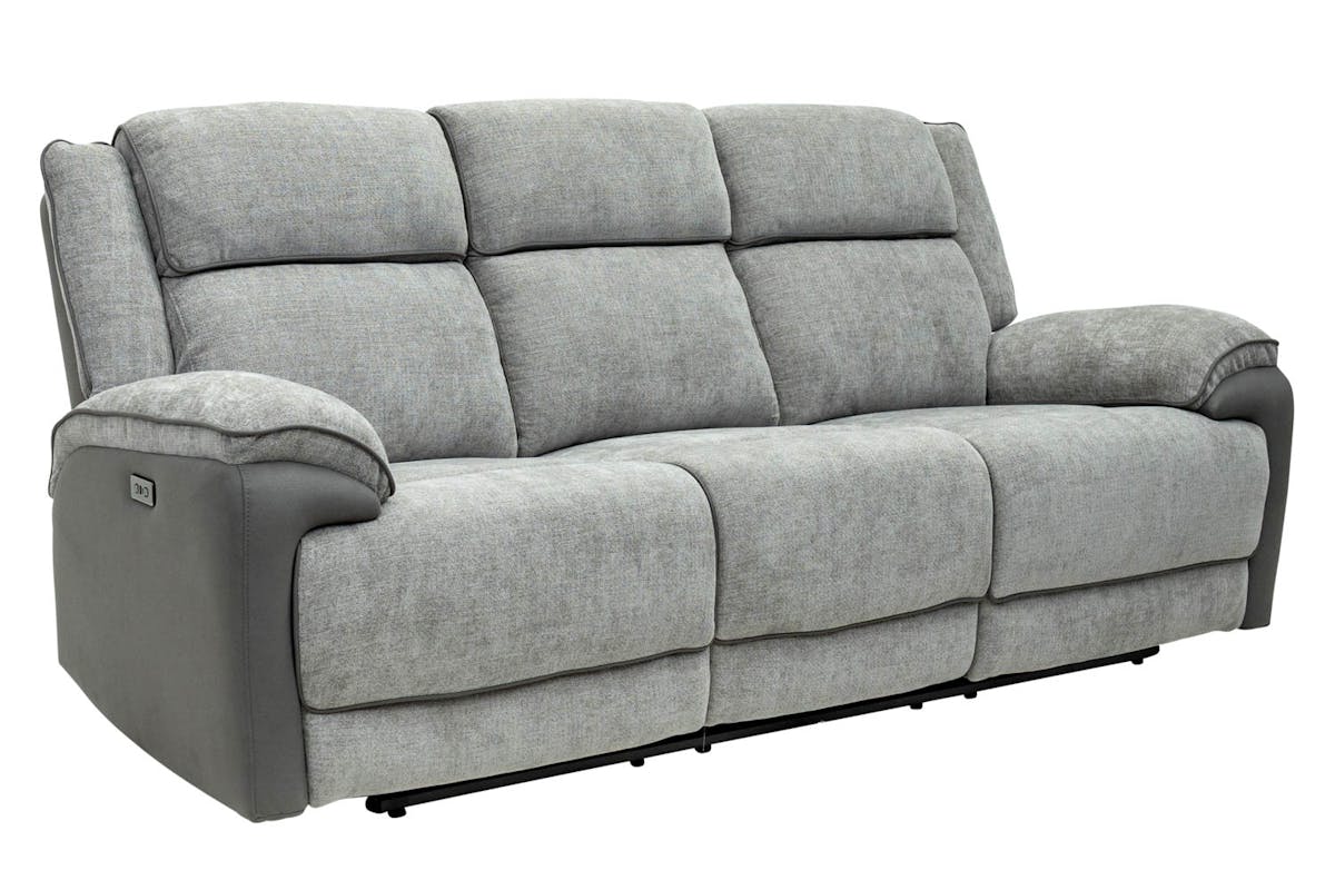 Marley 3 Seater Sofa | Power Recliner | Fabric | Grey-5