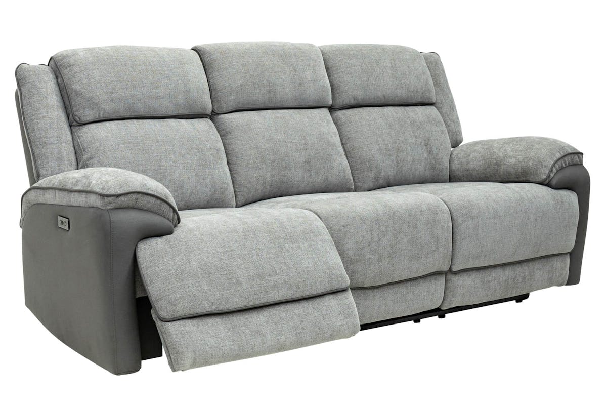 Marley 3 Seater Sofa | Power Recliner | Fabric | Grey-6