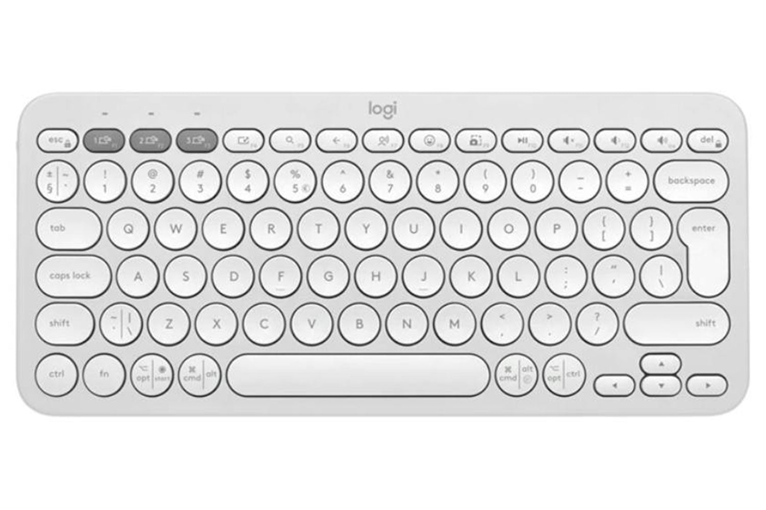 Logitech Pebble Keys 2 K380s Wireless Keyboard | White