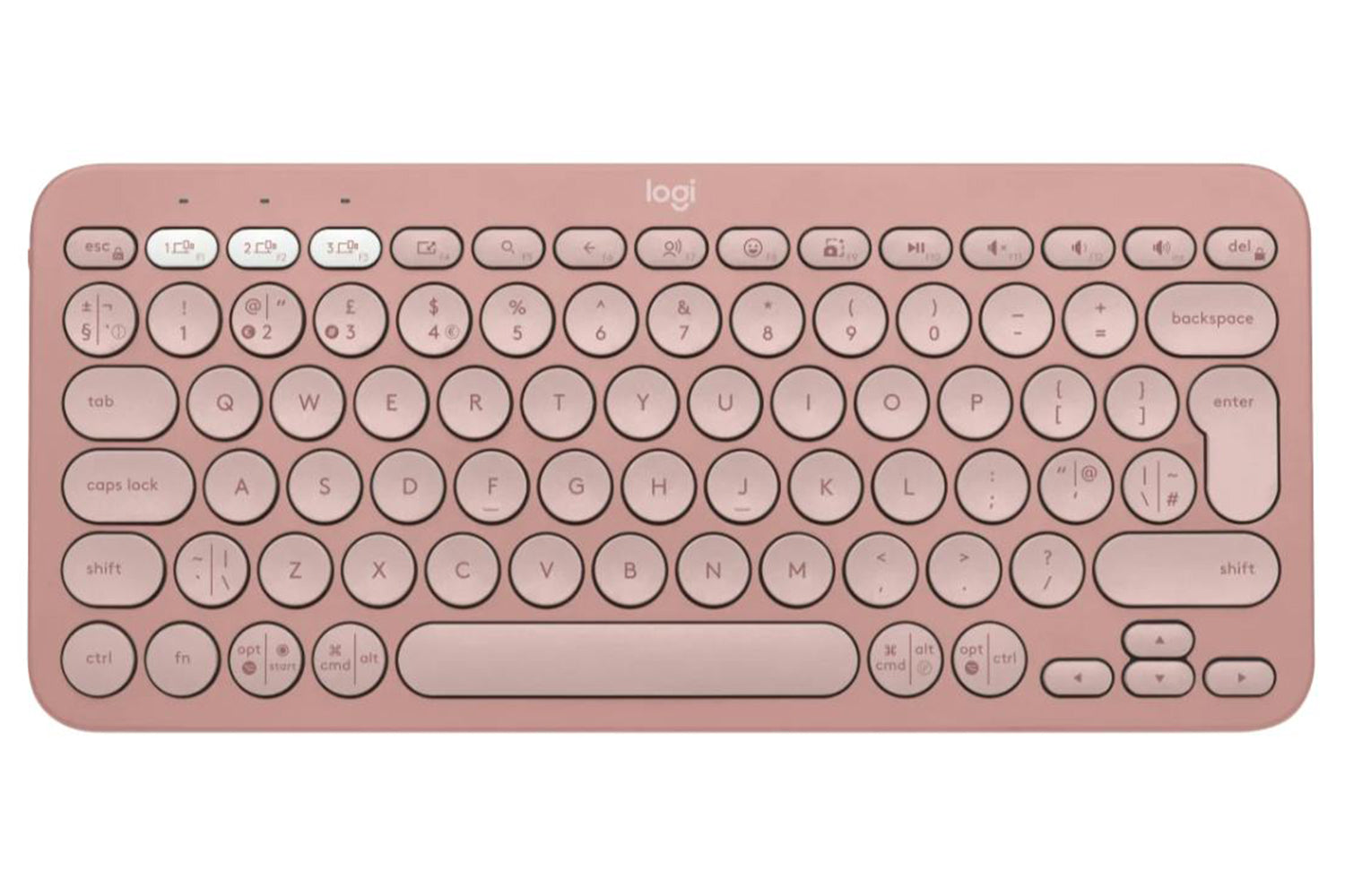 Logitech Pebble Keys 2 K380s Wireless Keyboard | Rose