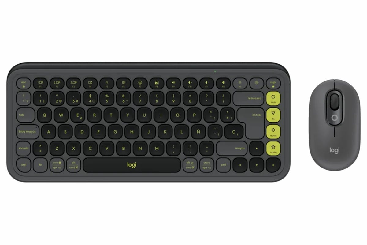 Logitech POP Icon Combo Wireless Keyboard and Mouse | Graphite/Green