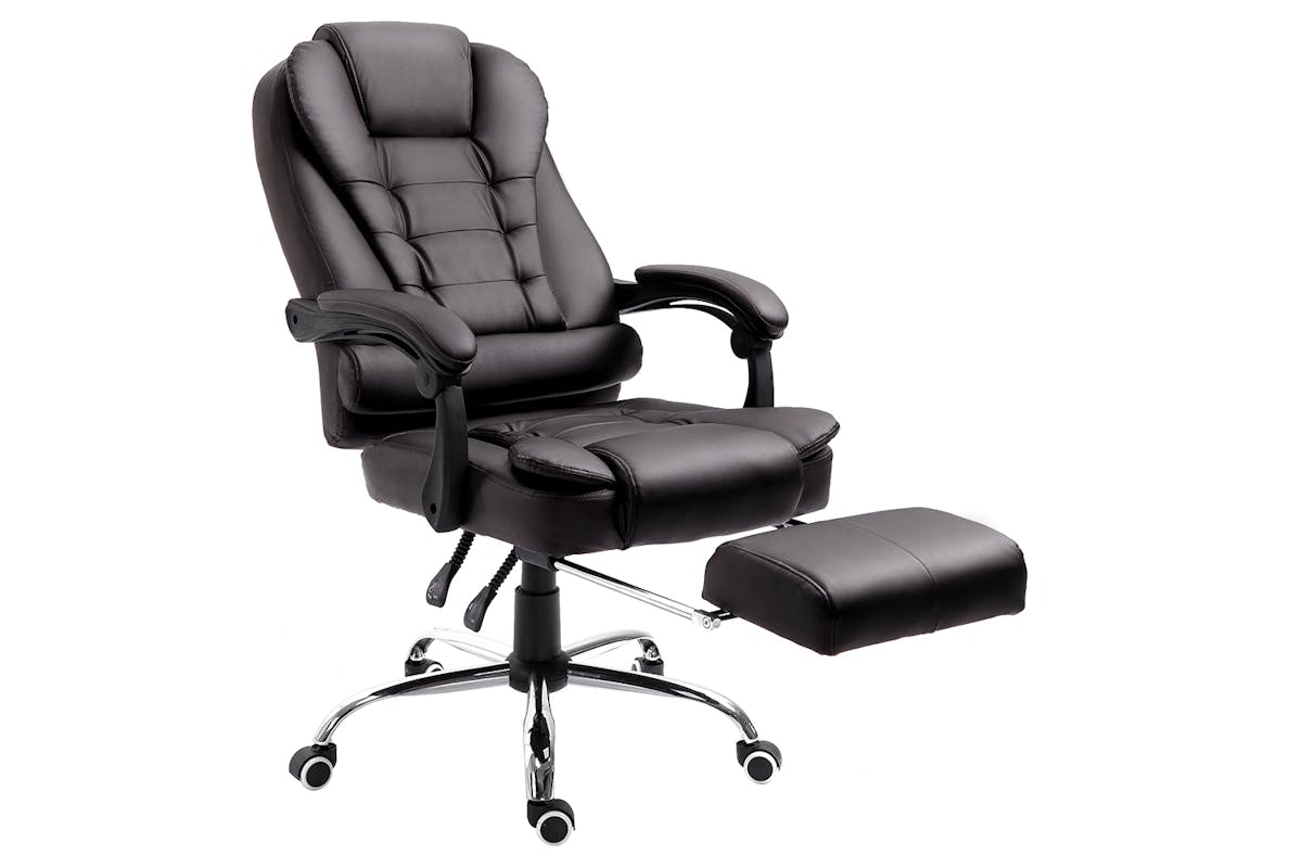 Homcom Vinsetto Executive Home Office Chair with Footrest | Brown
