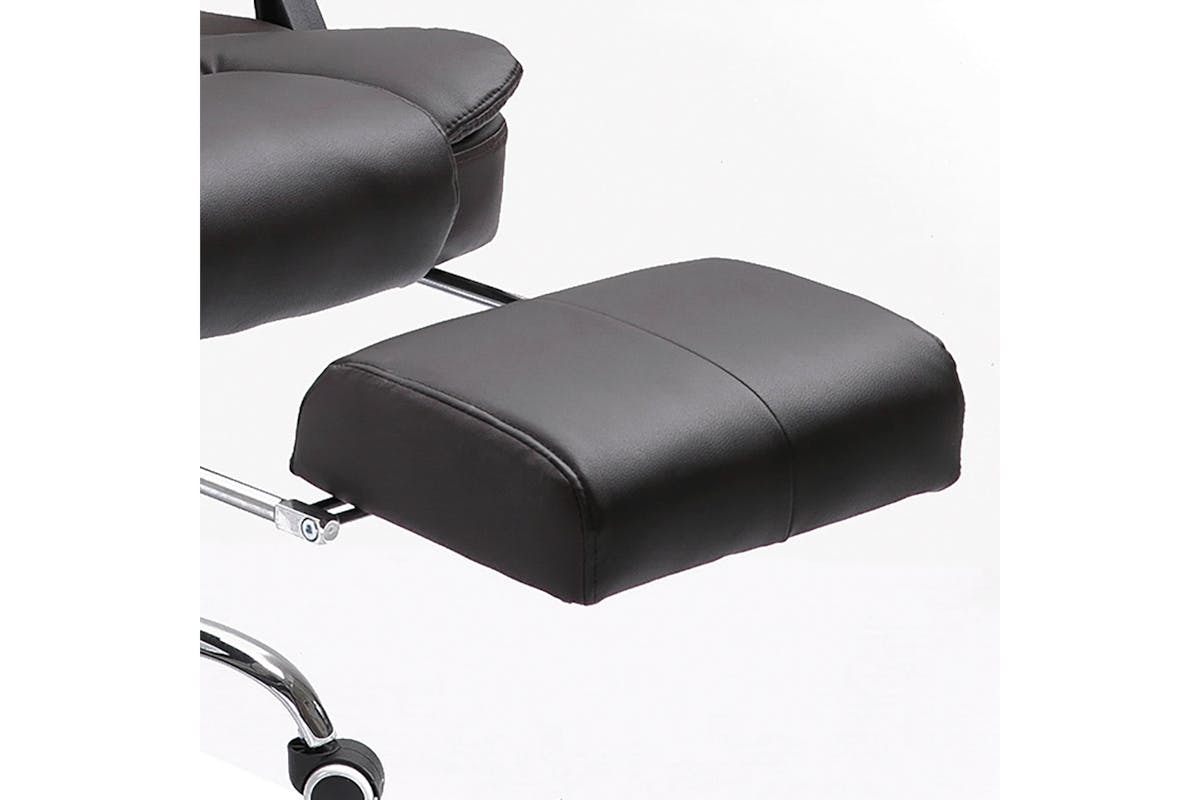Homcom Executive Office Chair with Retractable Footrest | Brown-6