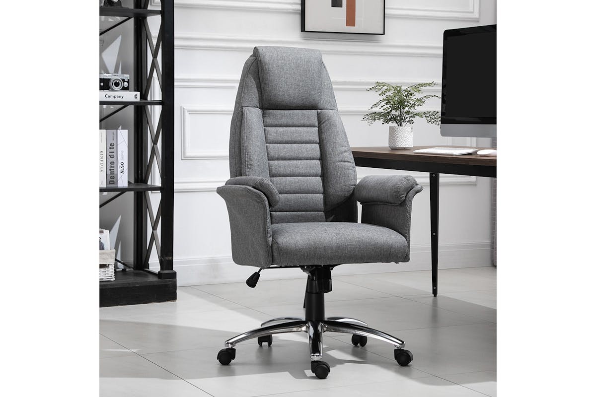 Homcom Armrest Office Chair | Grey-2