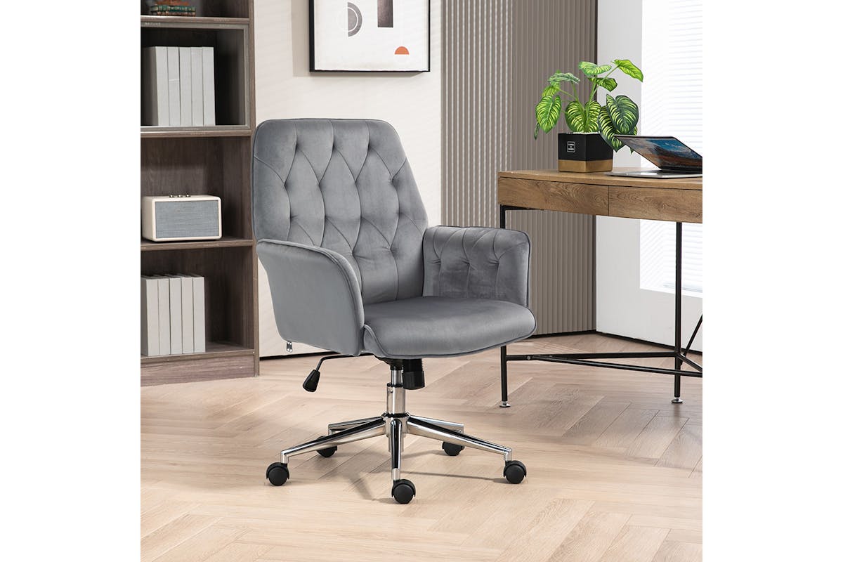 Vinsetto Swivel Desk Chair | Deep Grey-2