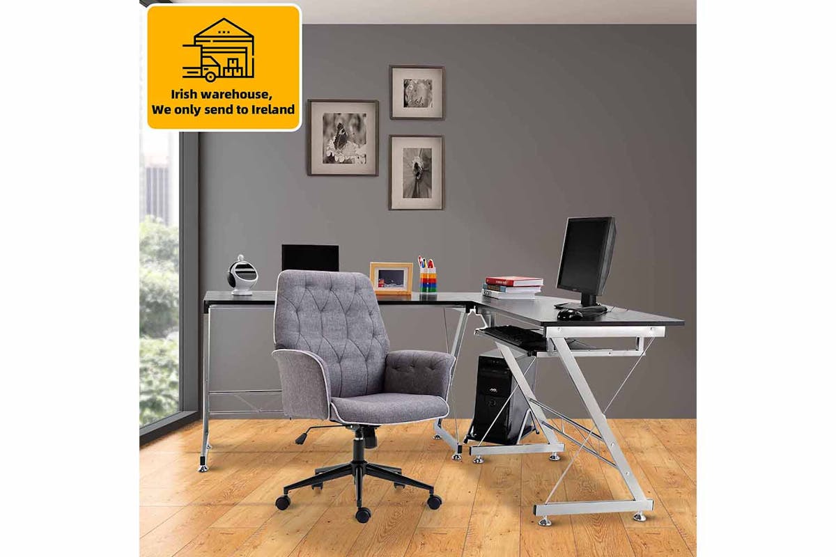 Homcom Swivel Desk Chair | Dark Grey-2