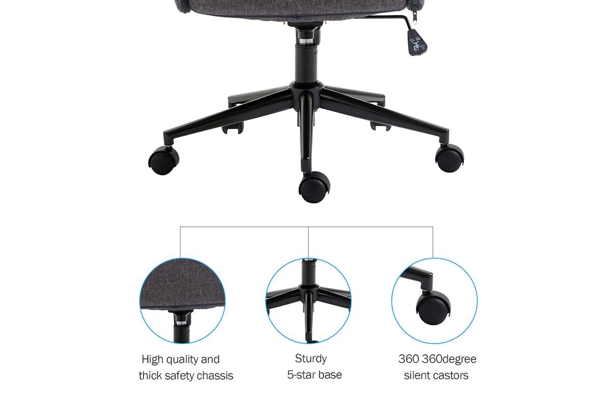 Homcom Swivel Desk Chair | Dark Grey-4