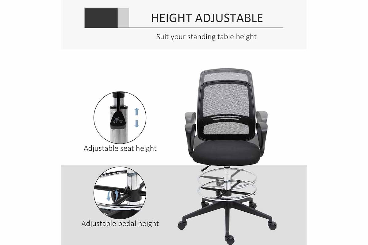 Vinsetto Tall Ergonomic Mesh Back Chair | Black-3