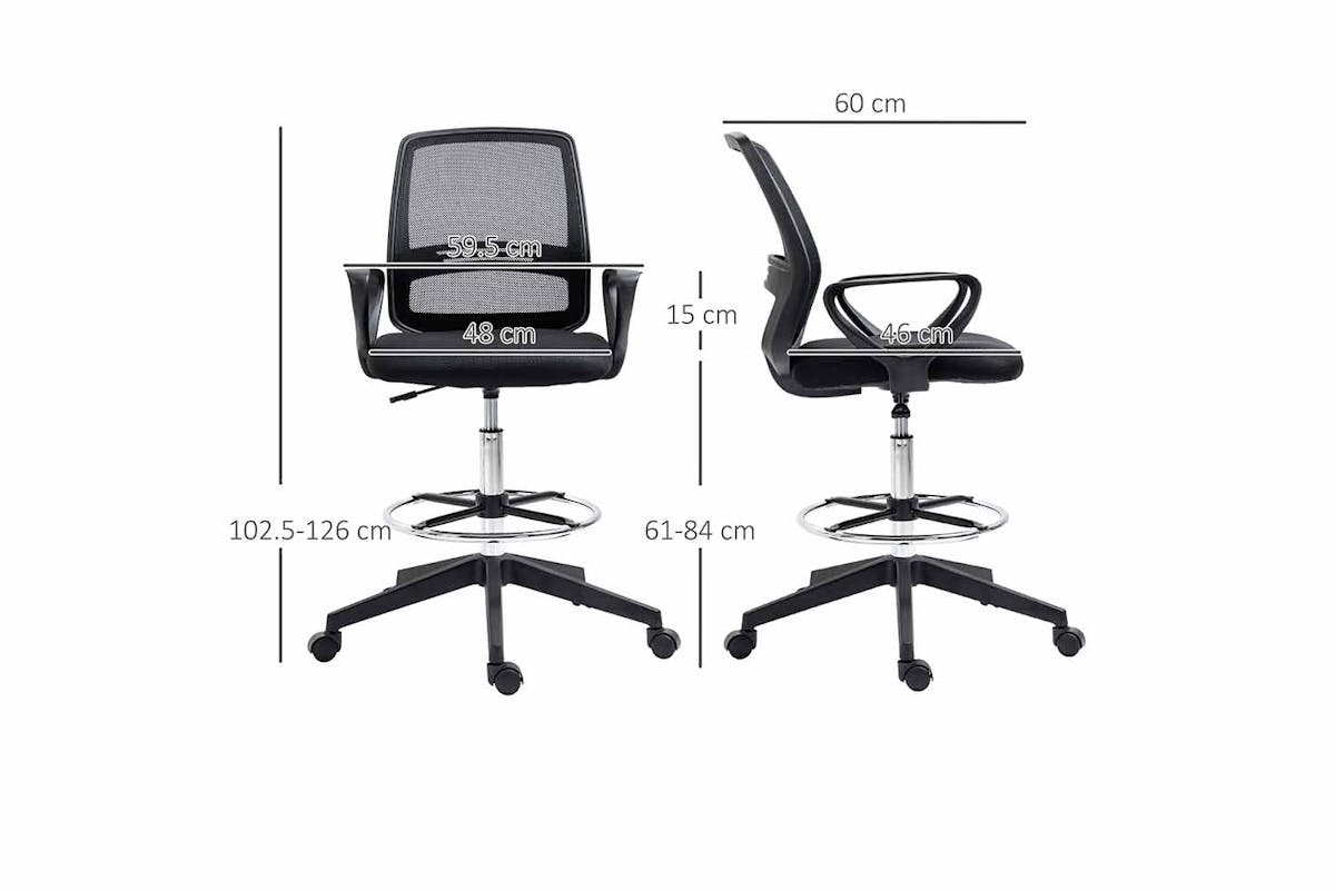 Vinsetto Tall Ergonomic Mesh Back Chair | Black-4