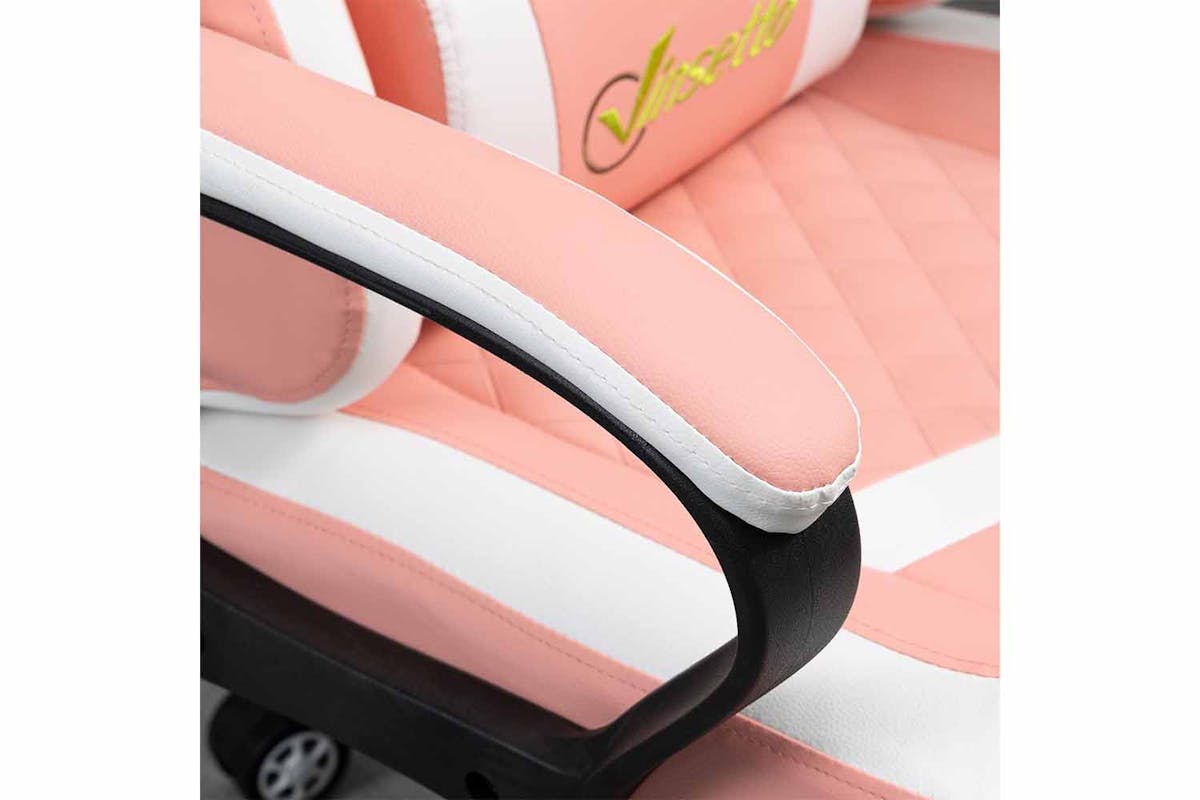 Vinsetto Ergonomic Gaming Chair | Pink/White-5
