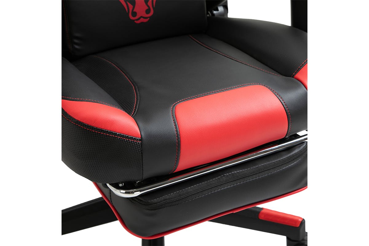 Vinsetto Reclining Gaming Chair with Footrest | Red/Black-5