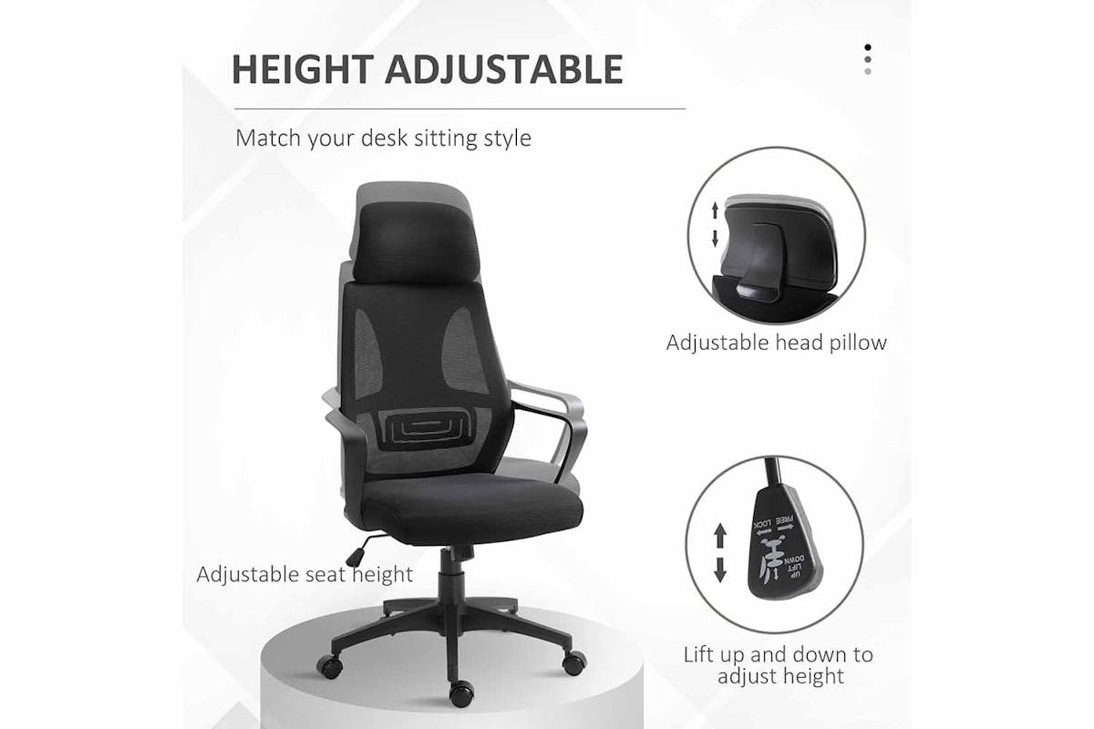Vinsetto Ergonomic Office Chair | Black-2