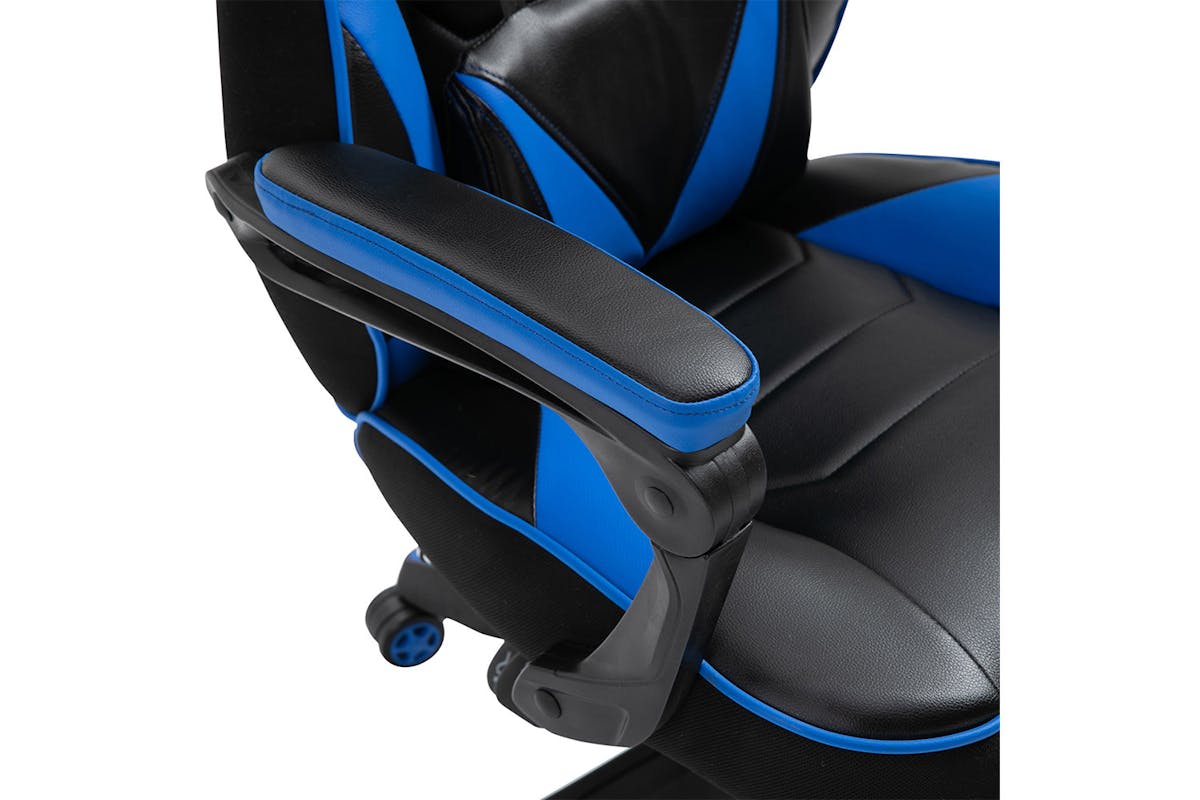 Vinsetto Racing Gaming Chair with Footrest | Blue/Black-3