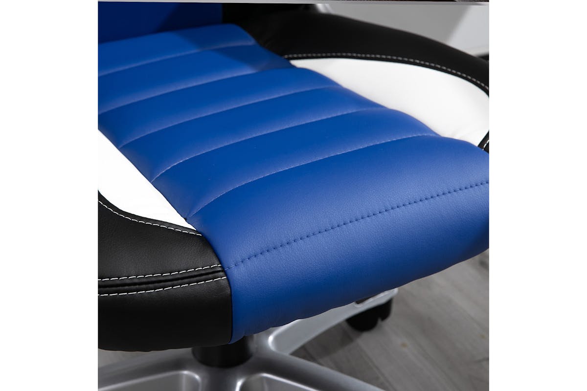 Homcom Racing Gaming Chair | Blue/Black-6