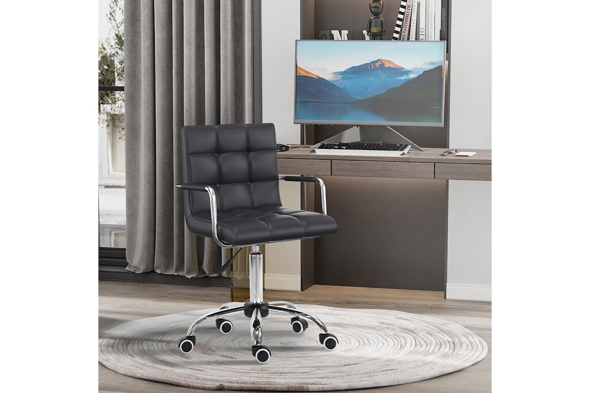 Vinsetto Small Office Chair with Arm | Black-2