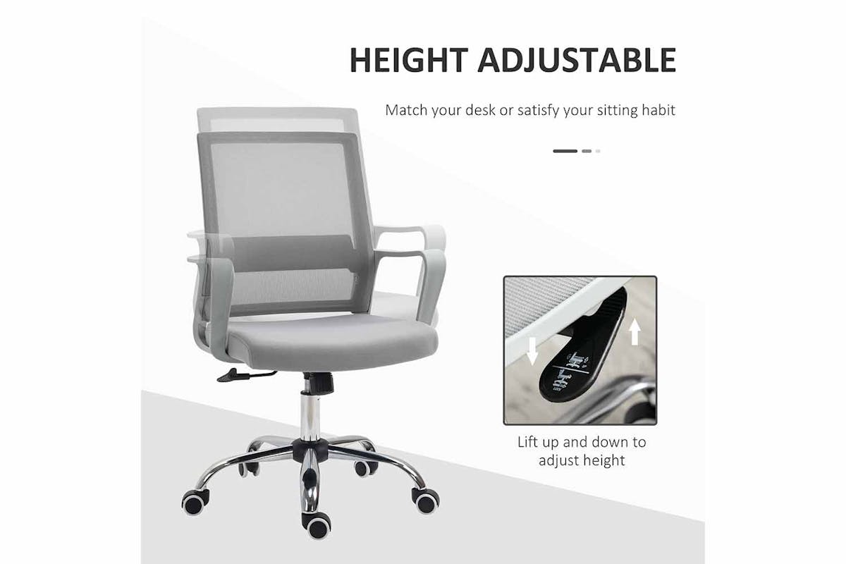 Vinsetto Ergonomic Desk Chair | Grey-2