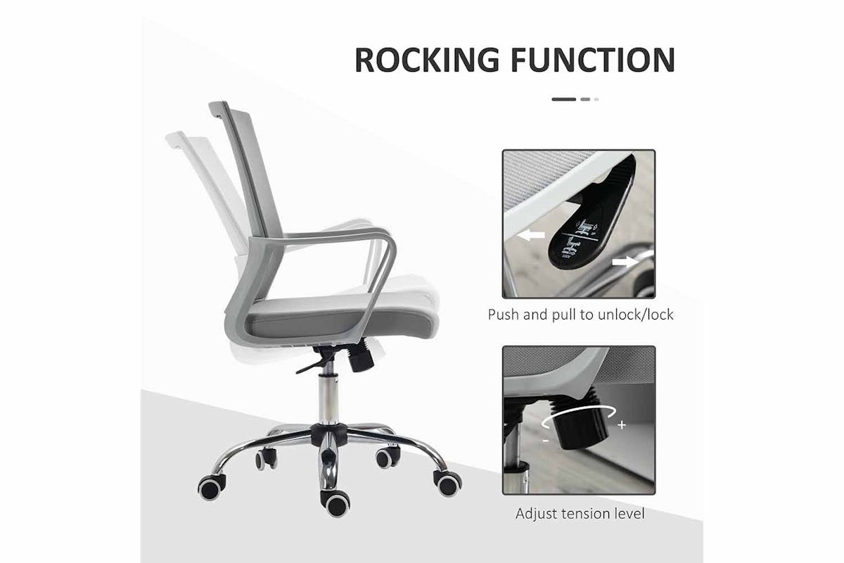 Vinsetto Ergonomic Desk Chair | Grey-3