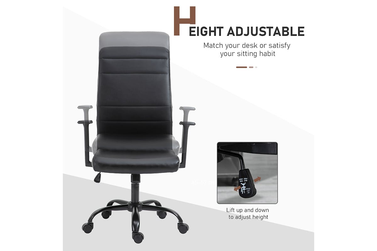 Vinsetto High Back Desk Chair | Black-3