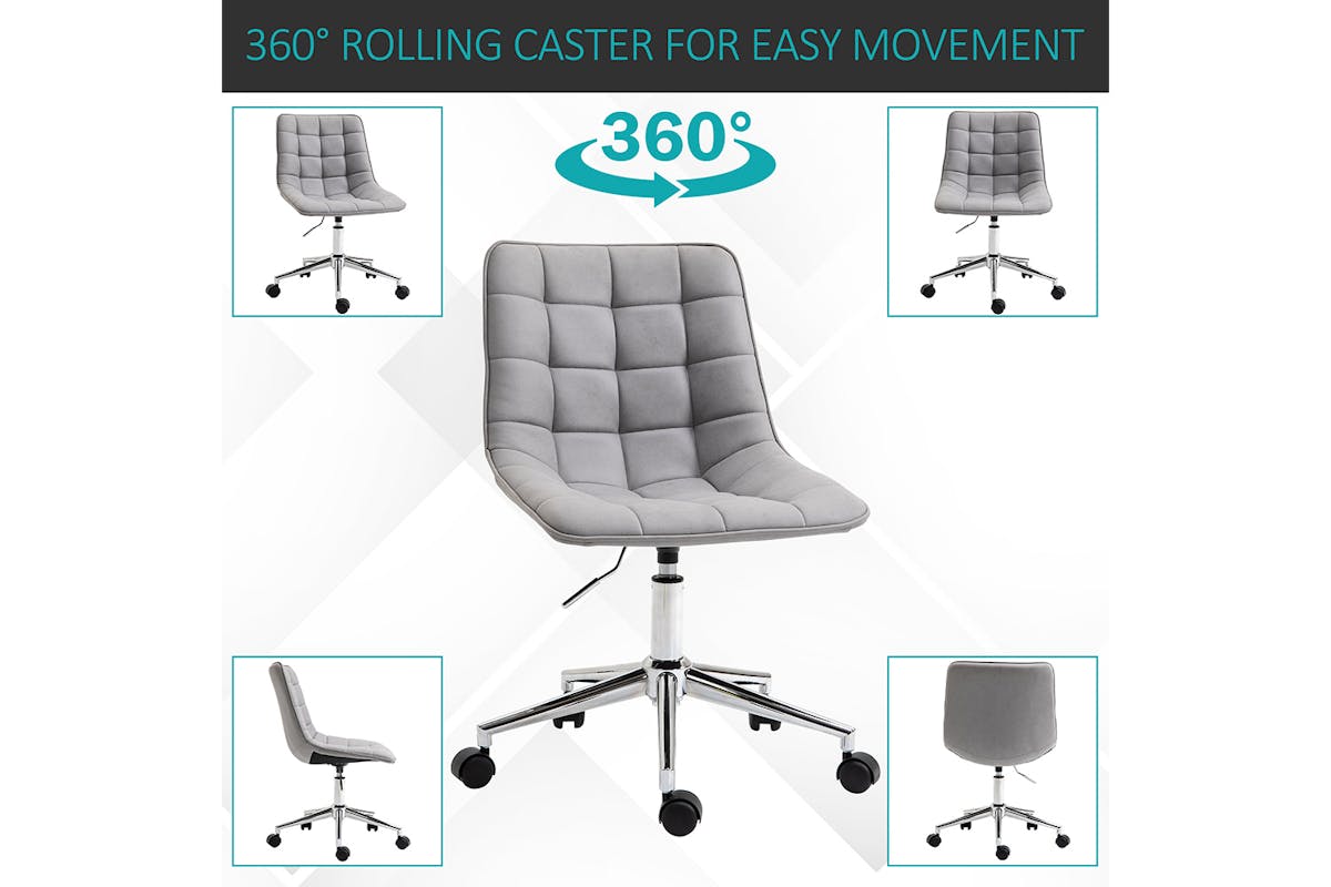 Vinsetto Armless Office Chair | Grey-3
