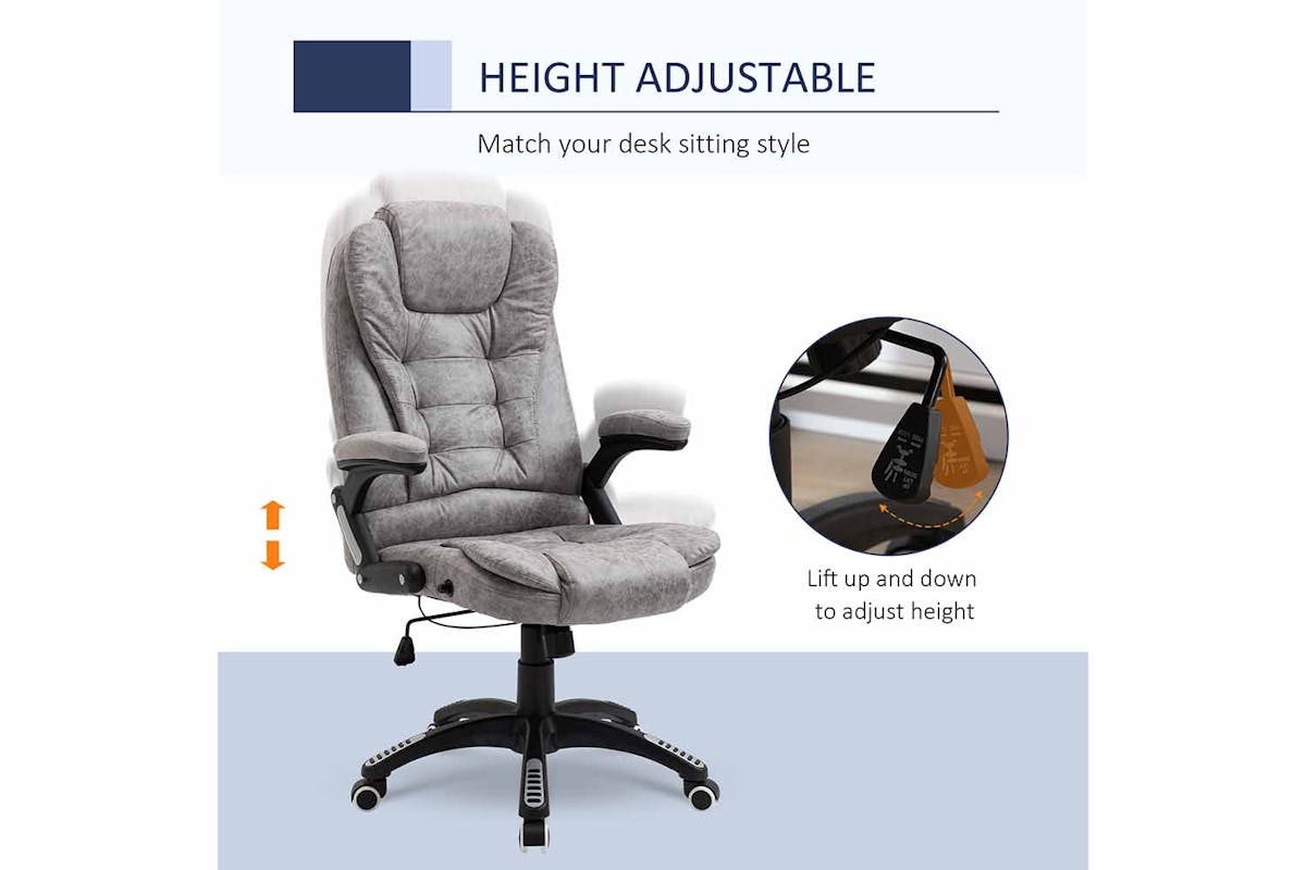 Vinsetto Office Desk Chair | Grey-3