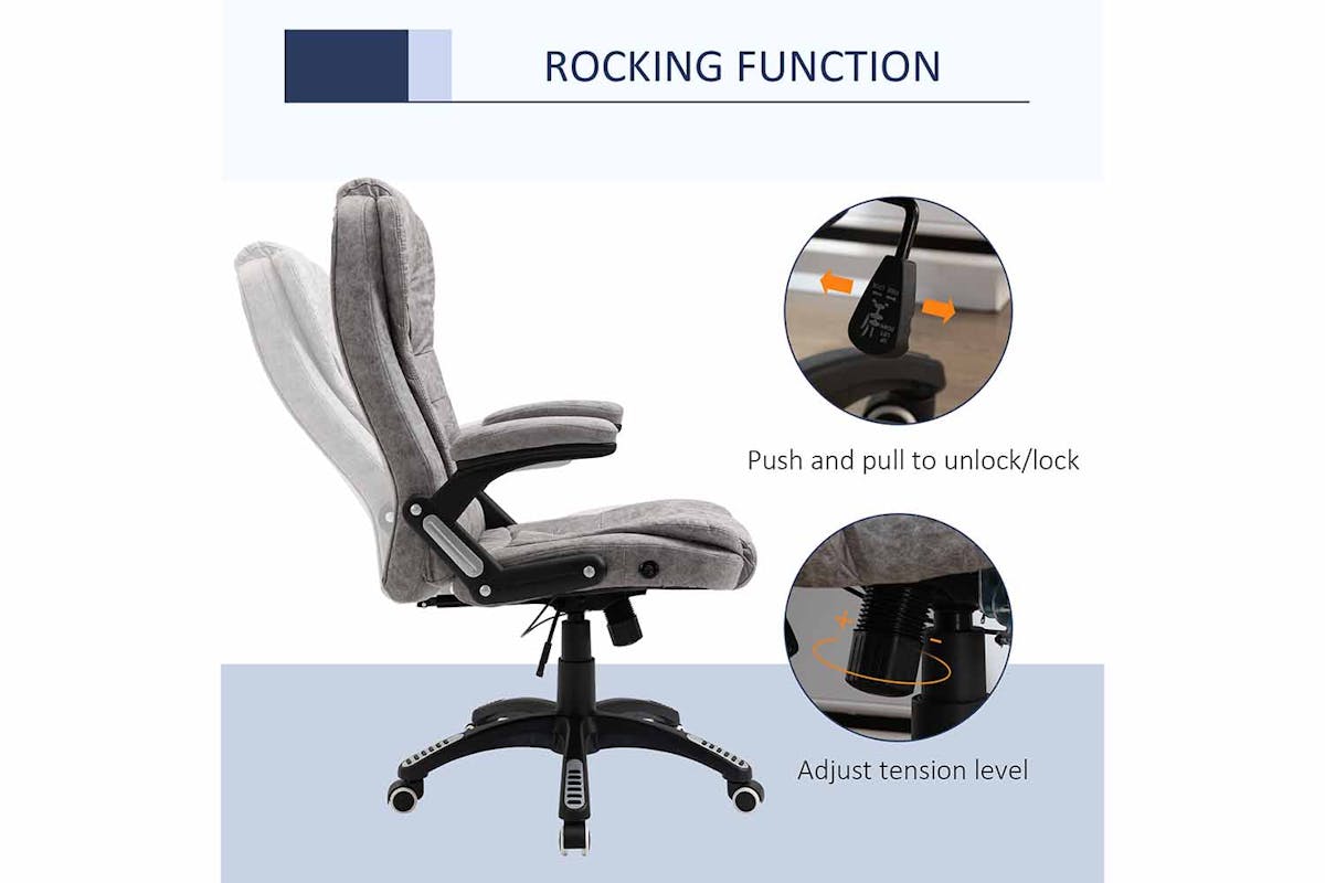 Vinsetto Office Desk Chair | Grey-4