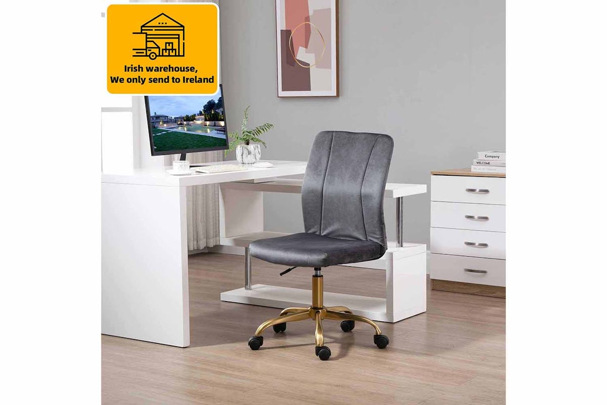 Vinsetto 360° Swivel Armless Office Chair | Grey-2