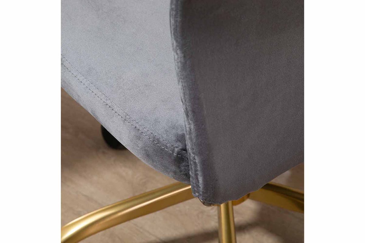 Vinsetto 360° Swivel Armless Office Chair | Grey-6