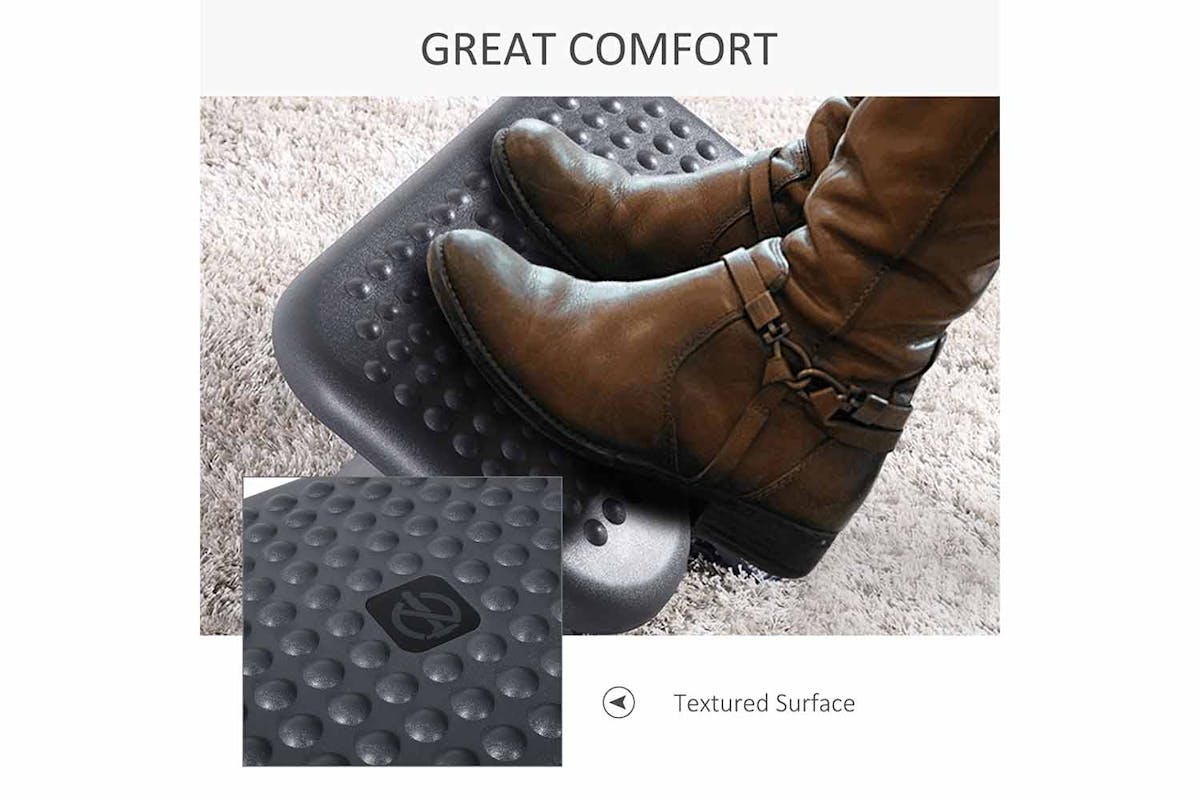 Homcom Foot Rest for Under Desk | Grey/Black-5